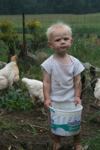 Henry w chickens