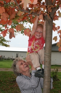 RW bday 4 Grandma Climb Tree