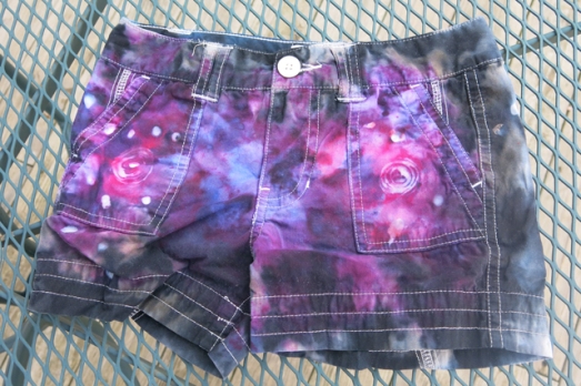 dye ice galaxy shorts